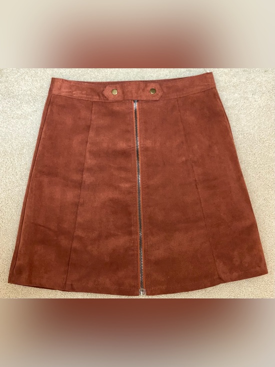 bishop + young Dresses & Skirts - NWOT Bishop + Young Rust Colored Vegan Faux Suede High-Waisted Mini Skirt Size S